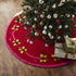 Handmade Christmas Tree Skirt in Felt - Berries on Red - 60" - ARCADIA HOME